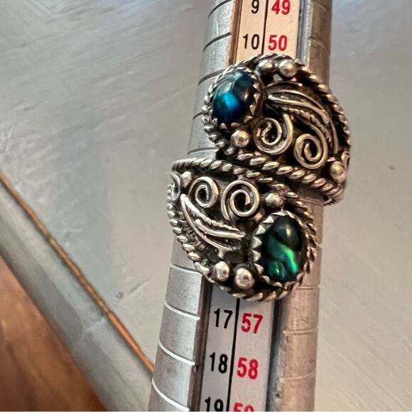 SC Signed Sterling Silver Ring Size 6.75 - Picture 10 of 11